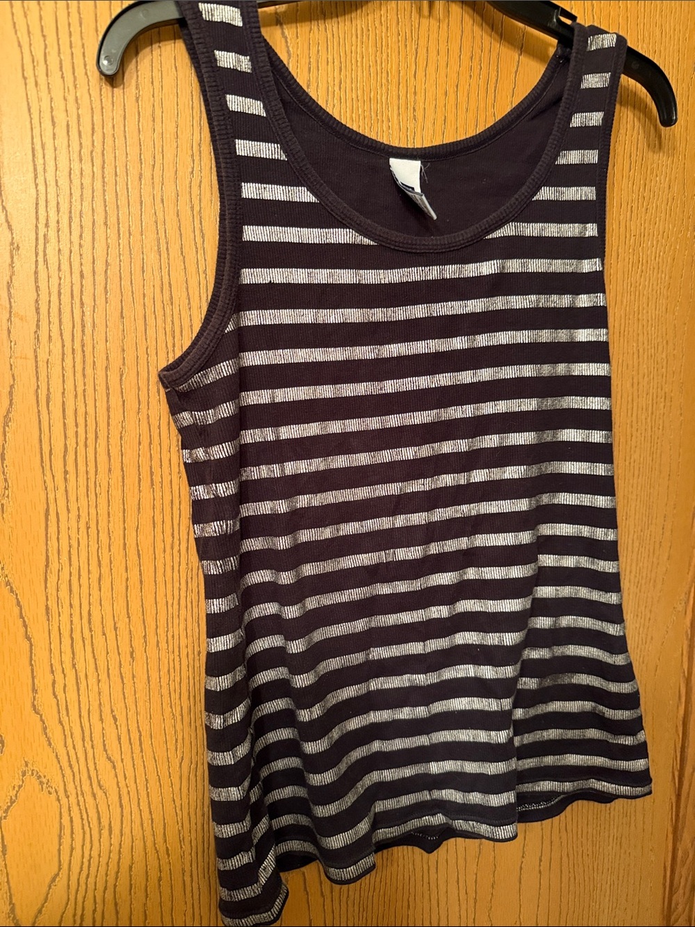 GAP size large black and silver tank top. Fall 2007
